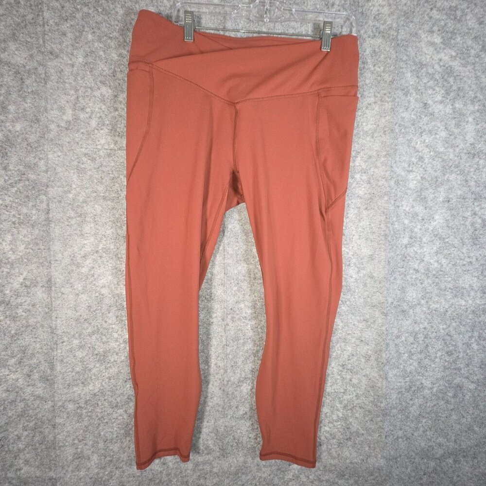Fabletics Pure Luxe Women's Athletic Leggings Orange Size XL Workout Training